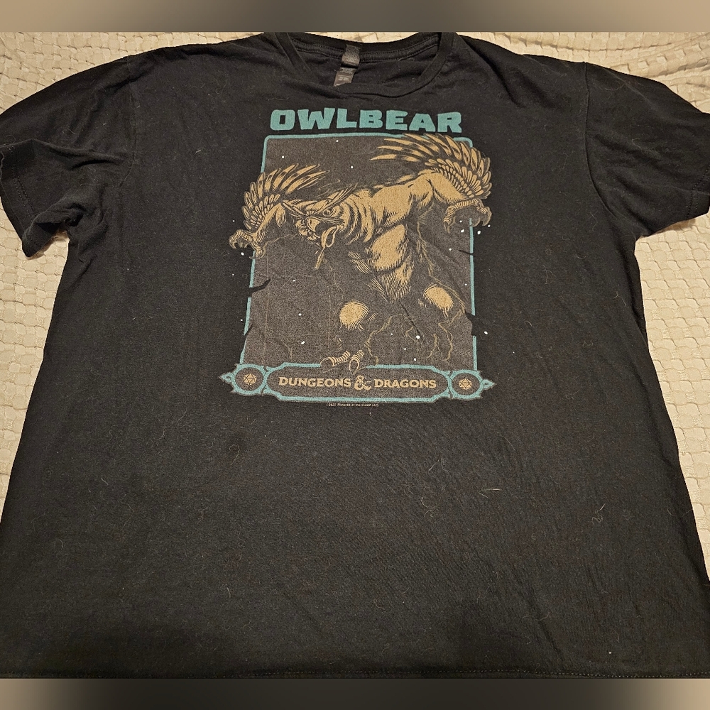 Gildan Black Owlbear Dungeons & Dragons Tee